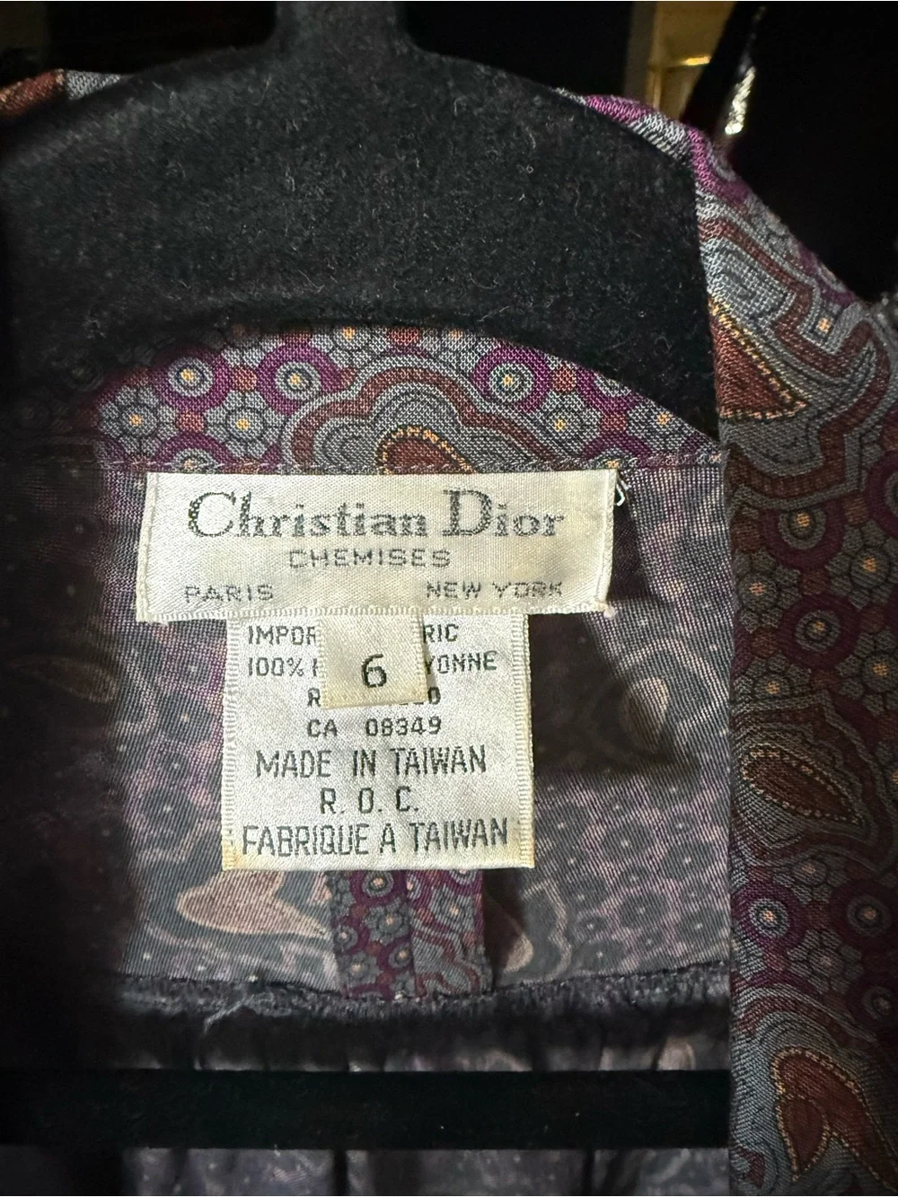Dior Paisley Double-Breasted Purple and Brown Blazer